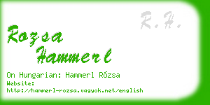 rozsa hammerl business card